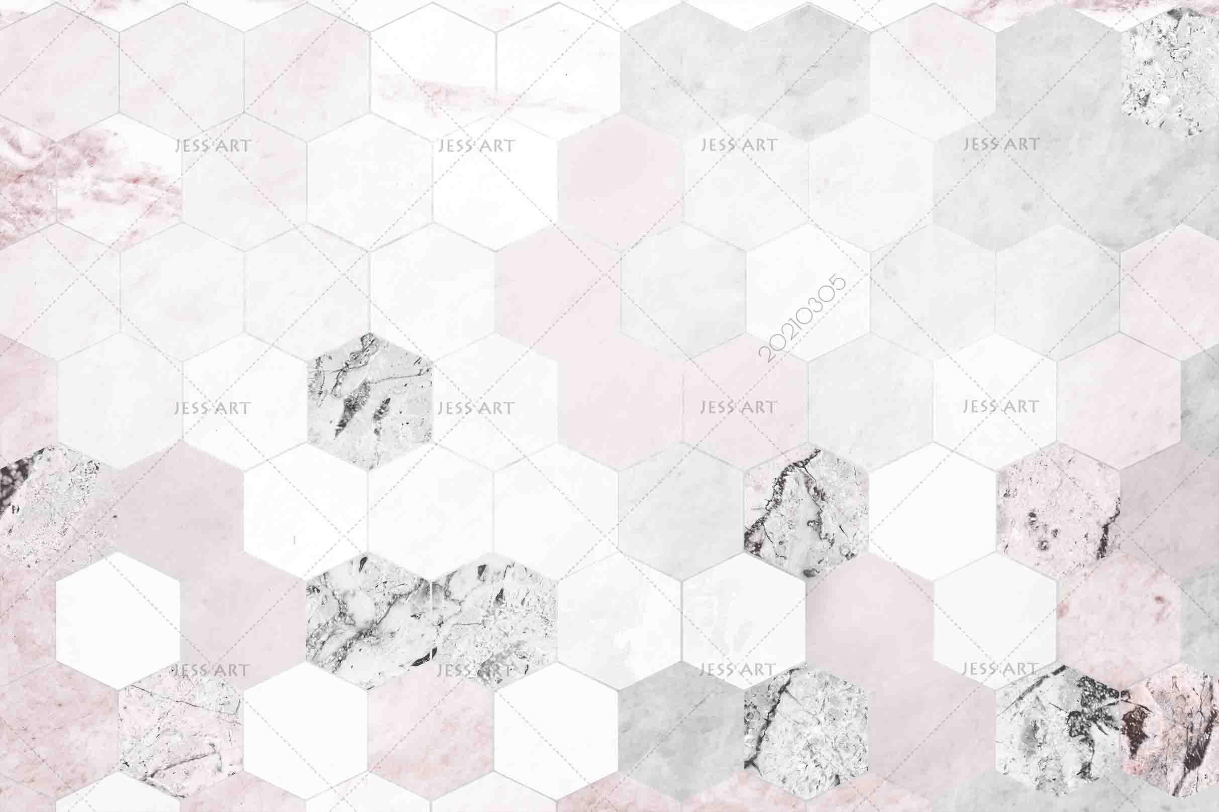 3D Pink Geometric Hexagon Wall Mural Wallpaper LQH 29- Jess Art Decoration