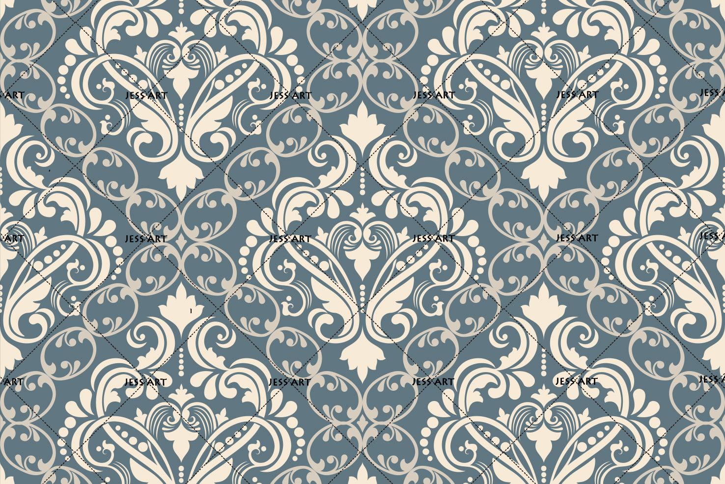 3D Grey Floral Pattern Wall Mural Wallpaper 19- Jess Art Decoration