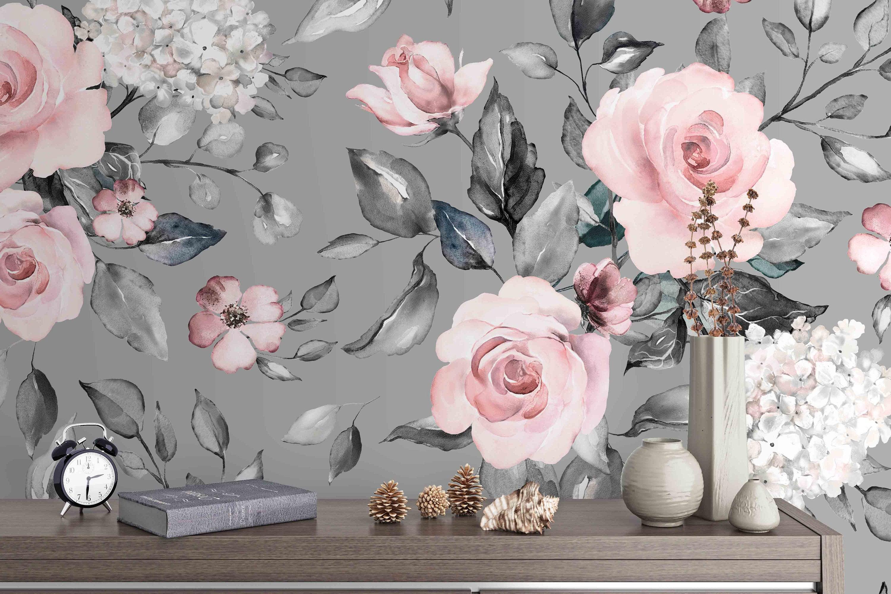 3D spring flowers and leaves Mural Removable Wallpaper,Peel & stick Wall Mural, Floral, Wall Art,Wall Decal,Wall Sticker,Jess Art 42- Jess Art Decoration