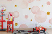 3D Water Color Circles Removable Wallpaper,Peel and stick Wall Mural, Floral, Wall Art,Wall Decal,Kids,Nursery,Wall Sticker 13- Jess Art Decoration