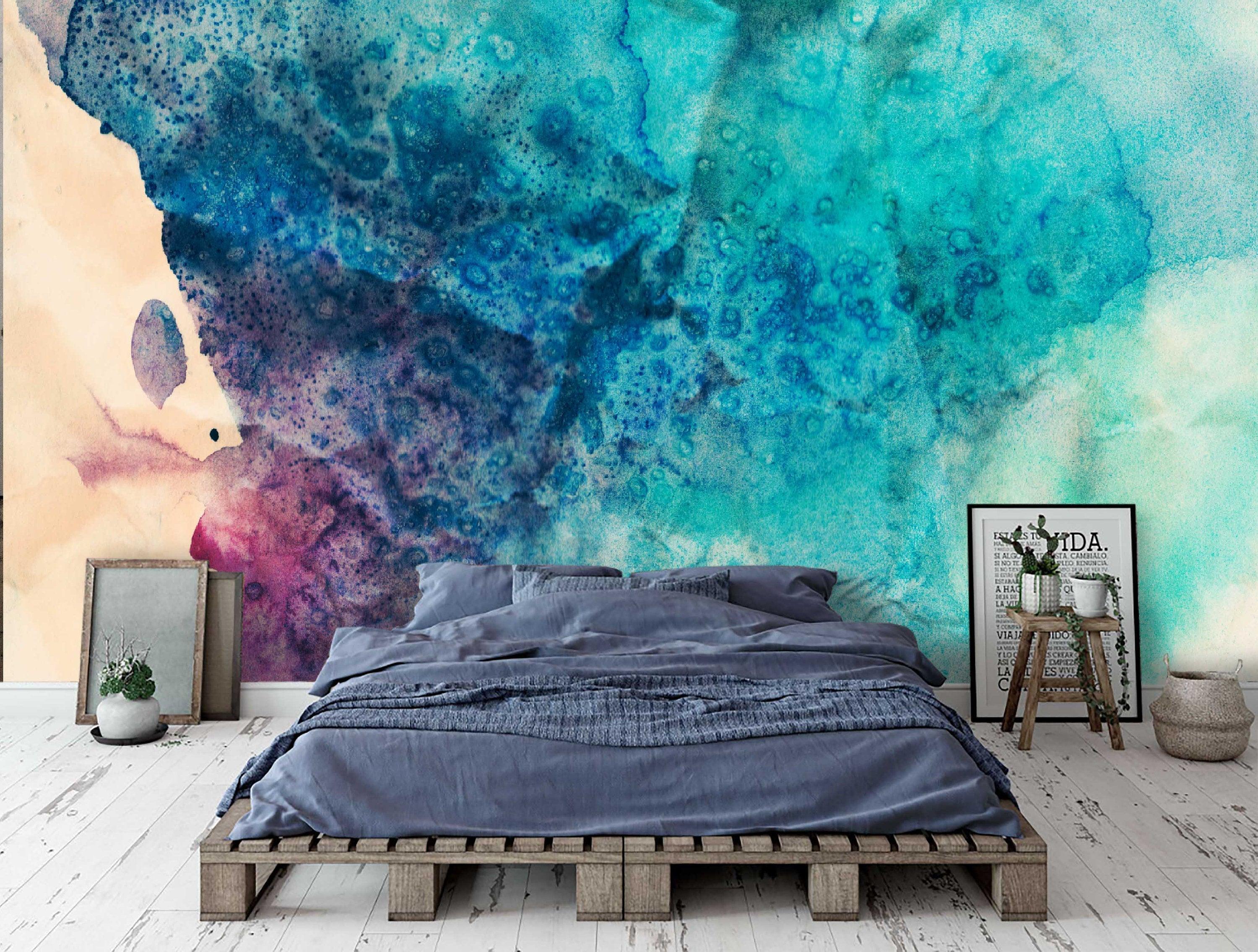 3D Vintage abstract, Hand drawn, Watercolor background Wallpaper- Jess Art Decoration
