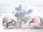 3D Watercolor, Winter, Loneliness, A tree Wallpaper- Jess Art Decoration