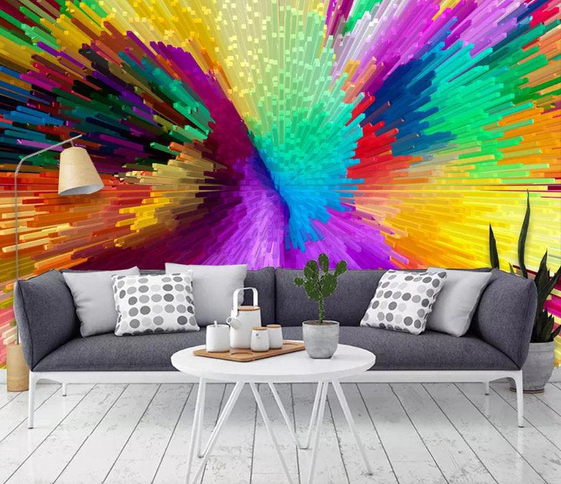 3D Color, Stereo emission line Wallpaper- Jess Art Decoration