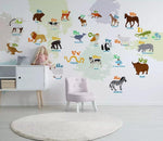 3D Kids,Alphabet, Animal Wallpaper-Nursery- Jess Art Decoration