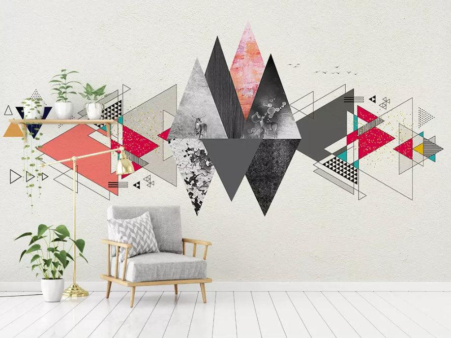 3D Personality, Abstract geometry, Elk Wallpaper- Jess Art Decoration