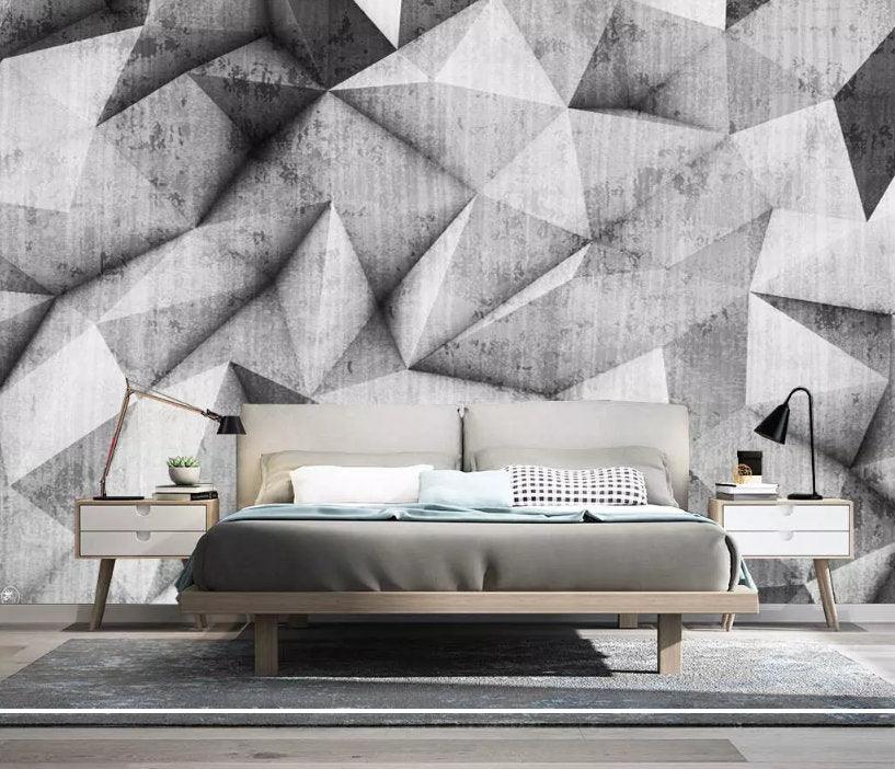 3D Abstract solid, Black and white graphics Wallpaper- Jess Art Decoration
