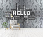 3D Industrial wind background, Letters Wallpaper- Jess Art Decoration