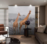 3D Realistic, Giraffe Wallpaper- Jess Art Decoration