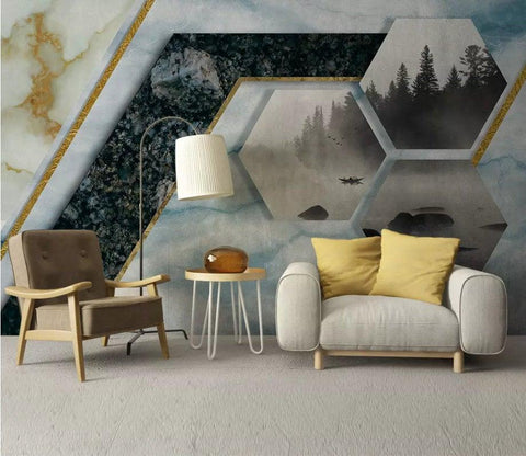 3D Abstract, Graphic, Marble texture, Landscape Wallpaper- Jess Art Decoration