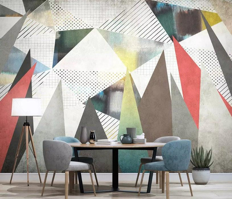 3D Abstract, Colorful, Irregular shape Wallpaper- Jess Art Decoration
