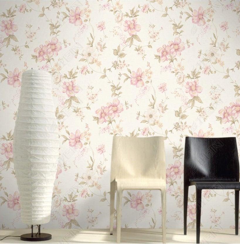 3D Minimalist, Pink flower Wallpaper- Jess Art Decoration