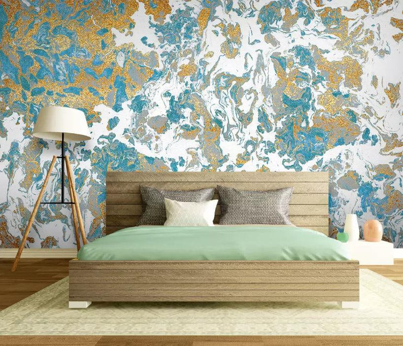 3D Chinese style, Smudge color, Golden material Wallpaper- Jess Art Decoration