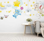 3D Kids, Watercolor, Star, Bear Wallpaper-Nursery- Jess Art Decoration