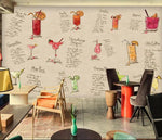 3D Drink shop poster Wallpaper- Jess Art Decoration