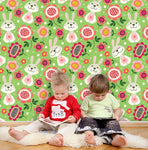 3D Kids, Cartoon, Rabbit, Grass Wallpaper-Nursery- Jess Art Decoration