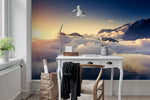 3D Sunrise view, Clouds, Fog Wallpaper- Jess Art Decoration