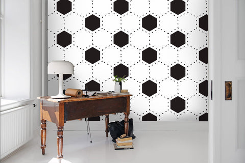 3D Abstract, Black, Polygon Wallpaper- Jess Art Decoration