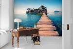 3D Ocean, Wooden plank road, Natural scenery Wallpaper- Jess Art Decoration