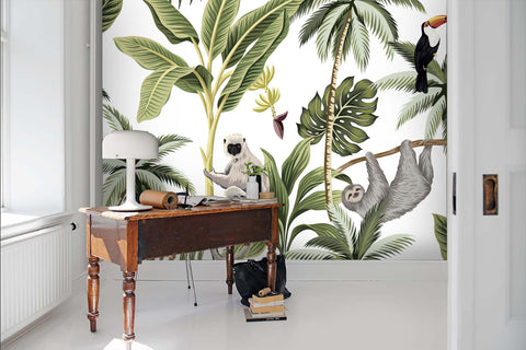 3D Tropical plant Wallpaper- Jess Art Decoration