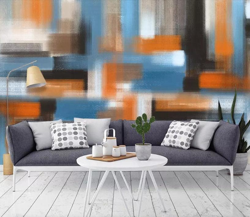 3D Abstract, Contrasting, Oil painting Wallpaper- Jess Art Decoration