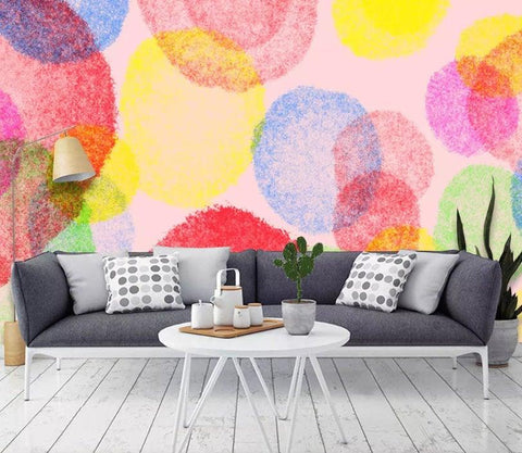 3D Dreamy, Colorful, Watercolor smudge Wallpaper- Jess Art Decoration