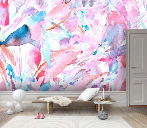 3D Abstract, Irregular, Pink stroke Wallpaper- Jess Art Decoration