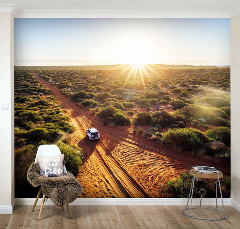 3D Dusk, Desert road Wallpaper- Jess Art Decoration
