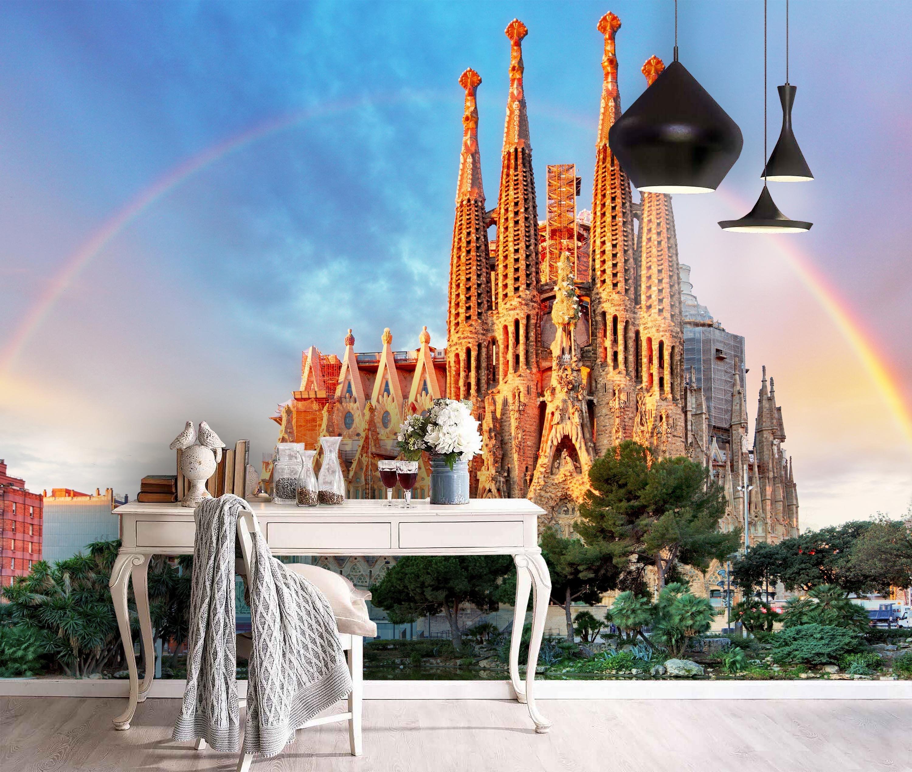 3D Dreamy castle Wallpaper- Jess Art Decoration