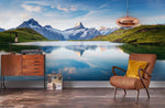 3D Calm lake, Mountain scenery Wallpaper- Jess Art Decoration