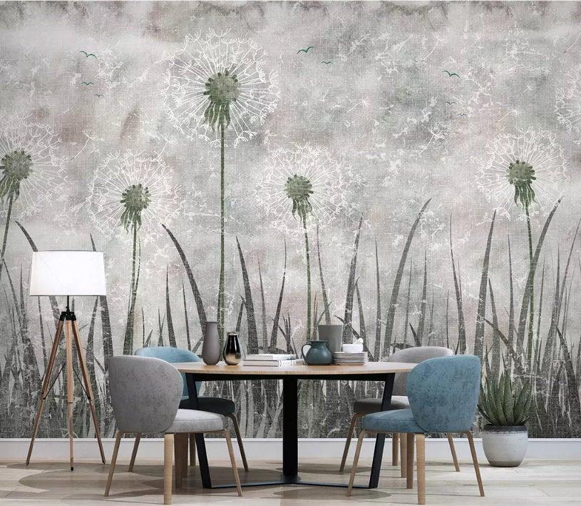 3D Dandelion in the wind Wallpaper- Jess Art Decoration