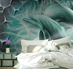 3D Waves, Dolphin Wallpaper- Jess Art Decoration