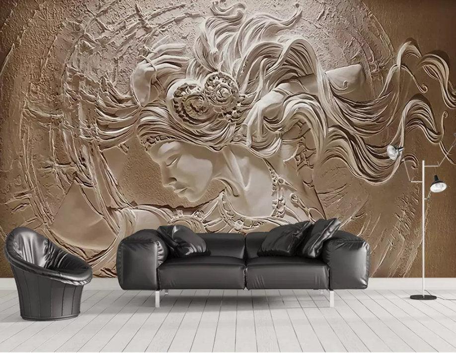 3D Classical, Relief, Beauty Wallpaper- Jess Art Decoration