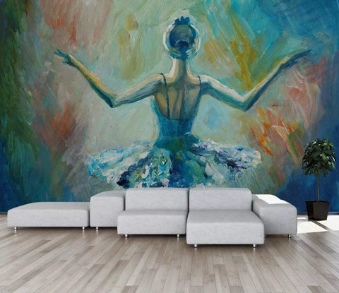 3D Paintings, Backs, Ballerinas Wallpaper- Jess Art Decoration