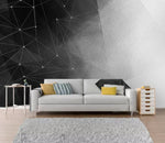 3D Abstract star, Black and white,  Geometric line Wallpaper- Jess Art Decoration