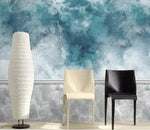 3D Chinese style, Blue-tones, cloud, watercolor smudge Wallpaper- Jess Art Decoration