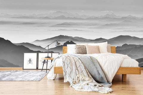 3D Chinese style, Black and white, Landscape Wallpaper- Jess Art Decoration