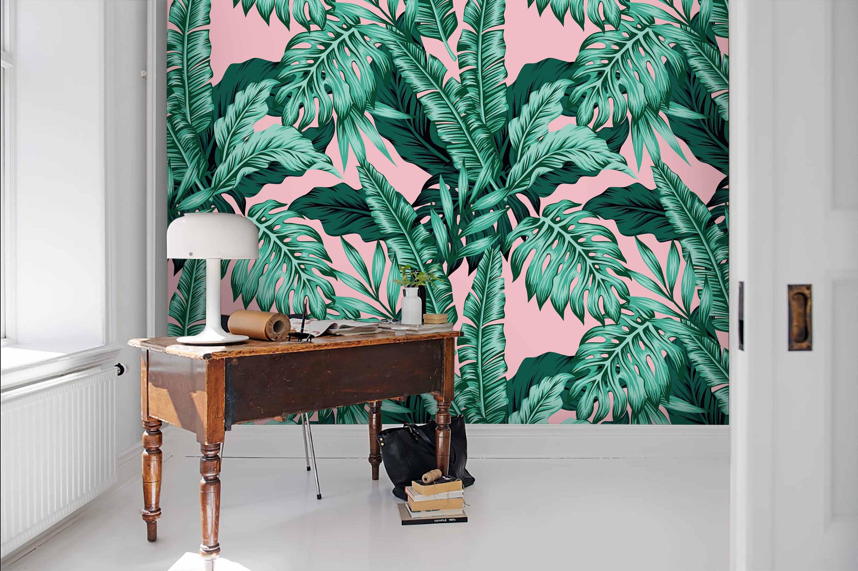 3D Tropical style, Hand-painted, Coconut tree Wallpaper- Jess Art Decoration