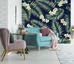 3D Tropical plant and flower Wallpaper- Jess Art Decoration