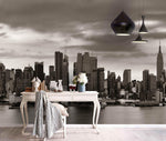 3D Spectacular, Cloudy day, Urban architecture scenery Wallpaper- Jess Art Decoration