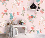 3D Pink flower Wallpaper- Jess Art Decoration
