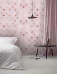 3D Dreamy, Gold foil, Pink pattern Wallpaper- Jess Art Decoration