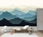 3D Cartoon Mountain Silhouette Wallpaper- Jess Art Decoration