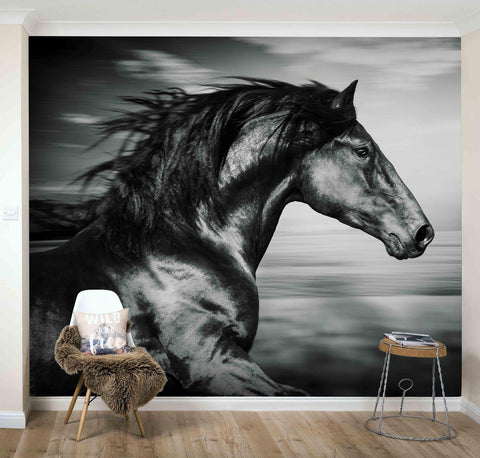 3D Handsome, Galloping horse Wallpaper- Jess Art Decoration