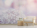 3D Pink-tones, Autumn, Cotton, Peaceful scenery Wallpaper- Jess Art Decoration