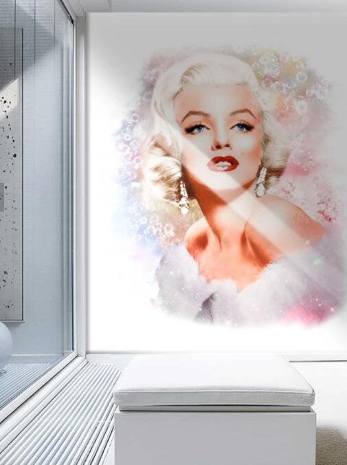 3D Hand-painted Marilyn Monroe Wallpaper- Jess Art Decoration