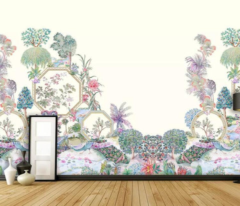 3D Classical, Chinese style, Plant and flower Wallpaper- Jess Art Decoration