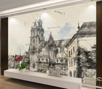 3D Hand-painted, Coventry, Old city Wallpaper- Jess Art Decoration