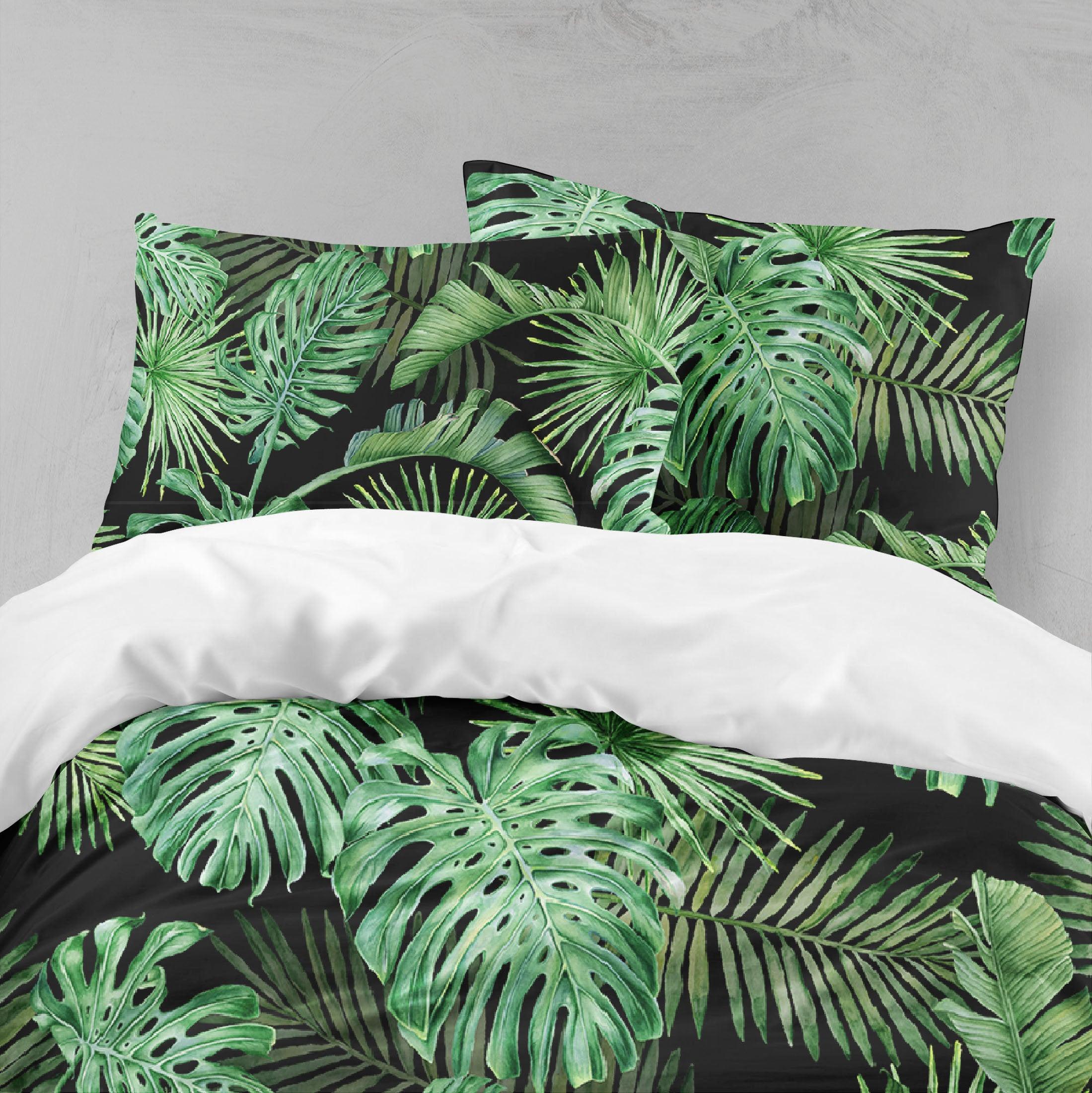 3D Tropical plant Bedding Set Quilt Cover Quilt Duvet Cover ,Pillowcases Personalized  Bedding,Queen, King ,Full, Double 3 Pcs- Jess Art Decoration