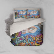3D Mysterious, Graffiti Bedding Set Quilt Cover Quilt Duvet Cover ,Pillowcases Personalized  Bedding,Queen, King ,Full, Double 3 Pcs- Jess Art Decoration