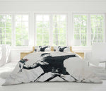 3D People in mask Bedding Set Quilt Cover Quilt Duvet Cover ,Pillowcases Personalized  Bedding,Queen, King ,Full, Double 3 Pcs- Jess Art Decoration